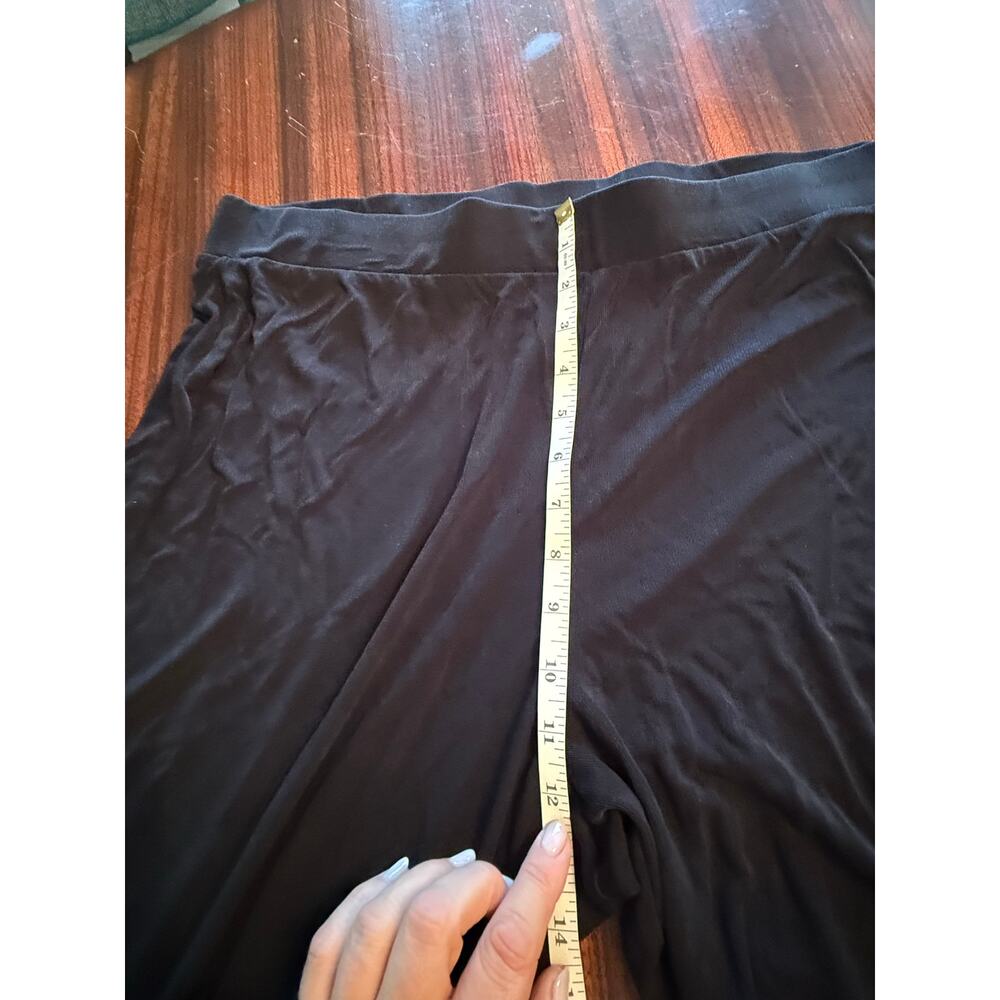 Chico’s Travelers Black Silky Wide Leg High Waist Pull-on Pants Size 3R XL - Picture 6 of 7
